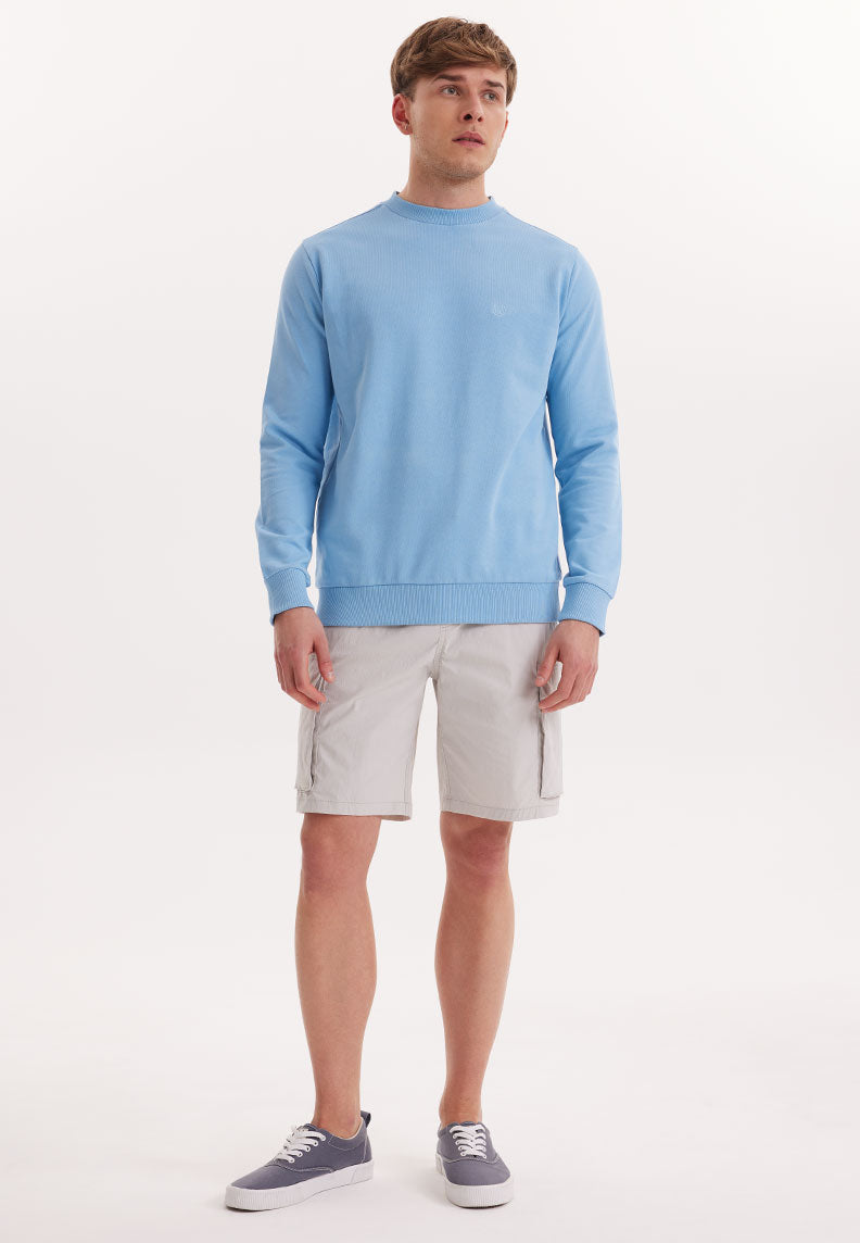CORE O-NECK SWEAT in Blissful Blue