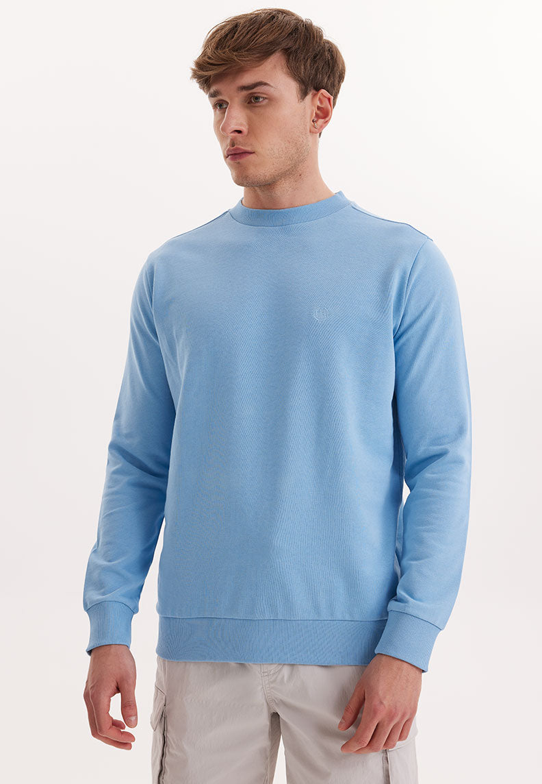 CORE O-NECK SWEAT in Blissful Blue