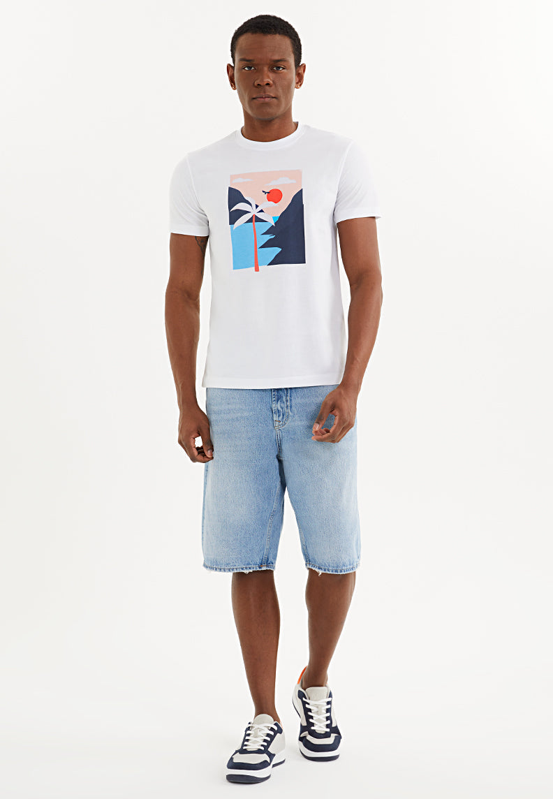 SUNSET PALM TEE