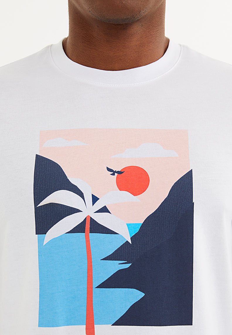 SUNSET PALM TEE