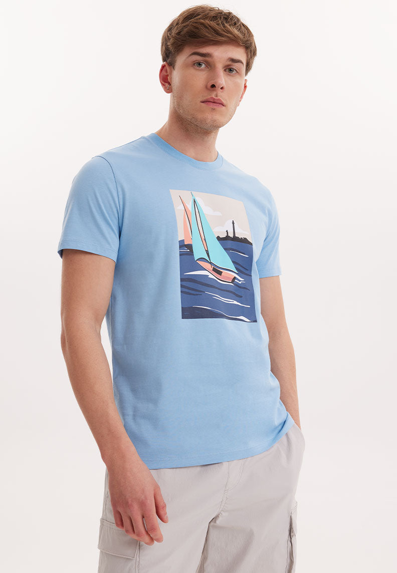 WMVIEW SAIL TEE in Blissful Blue