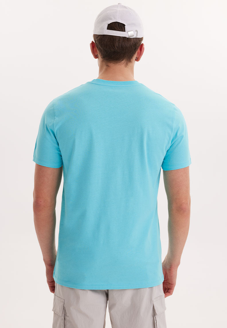 WMCOLLAGE MOMENT TEE in Blue Curacao