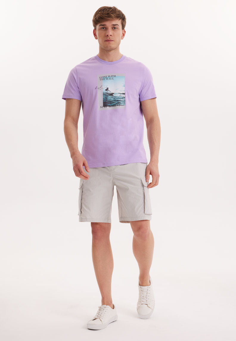 WMCOLLAGE WAVE TEE in Lilac Breeze