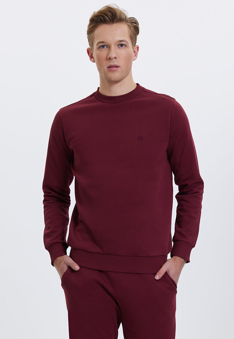 CORE O NECK SWEAT in Cabernet