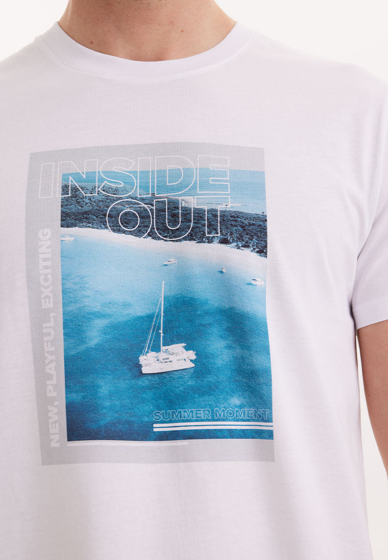 WMCOLLAGE MOMENT TEE in White