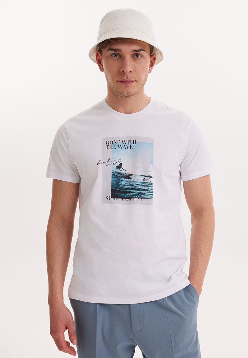 WMCOLLAGE WAVE TEE in White