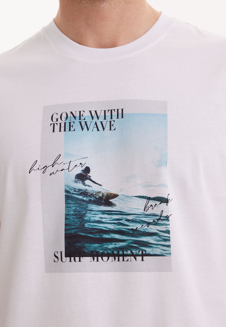 WMCOLLAGE WAVE TEE in White