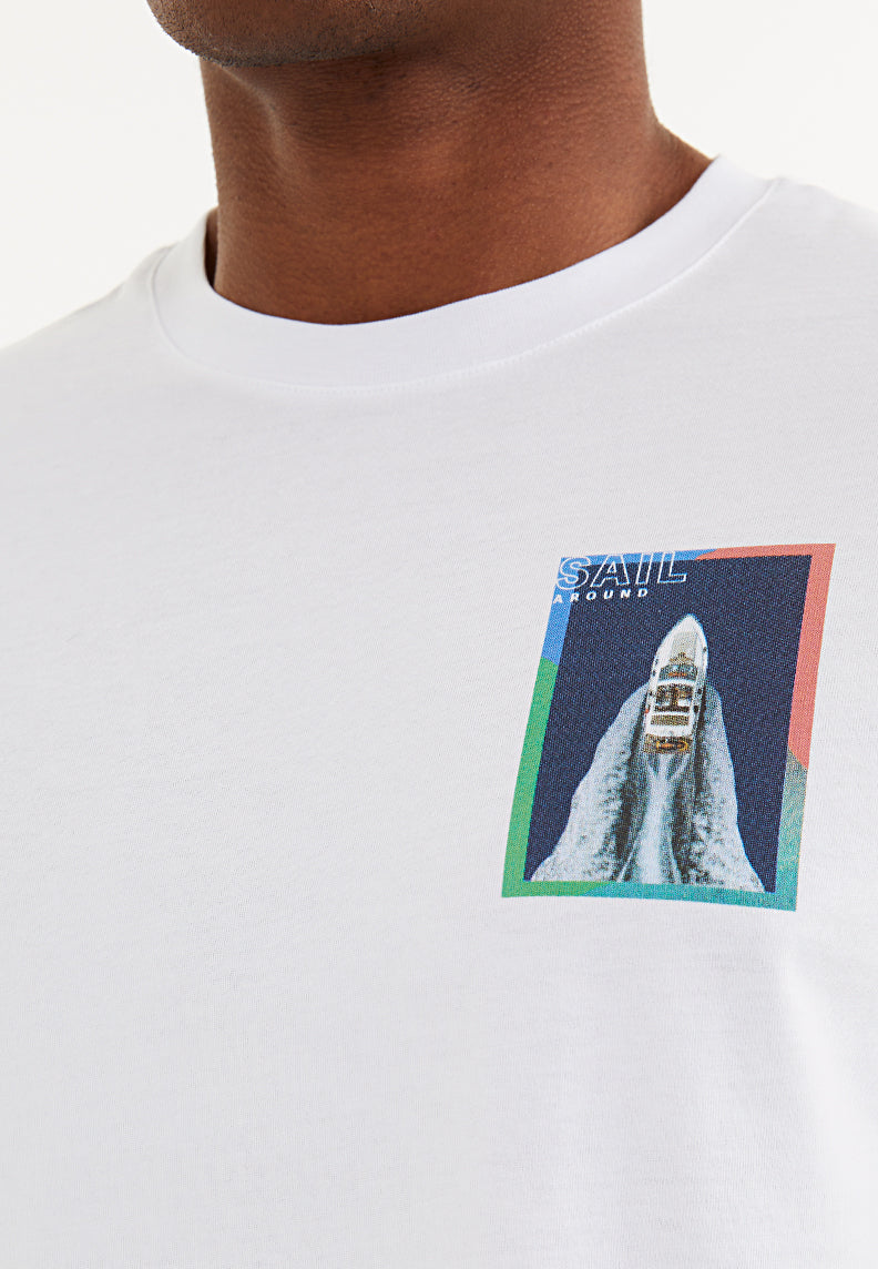 MINI BOAT COLLAGE TEE