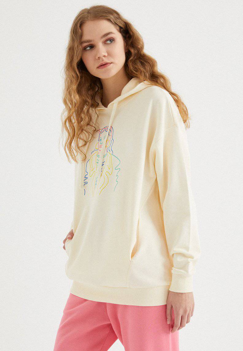 COLOURFUL WOMEN HOODIE w/POCKET