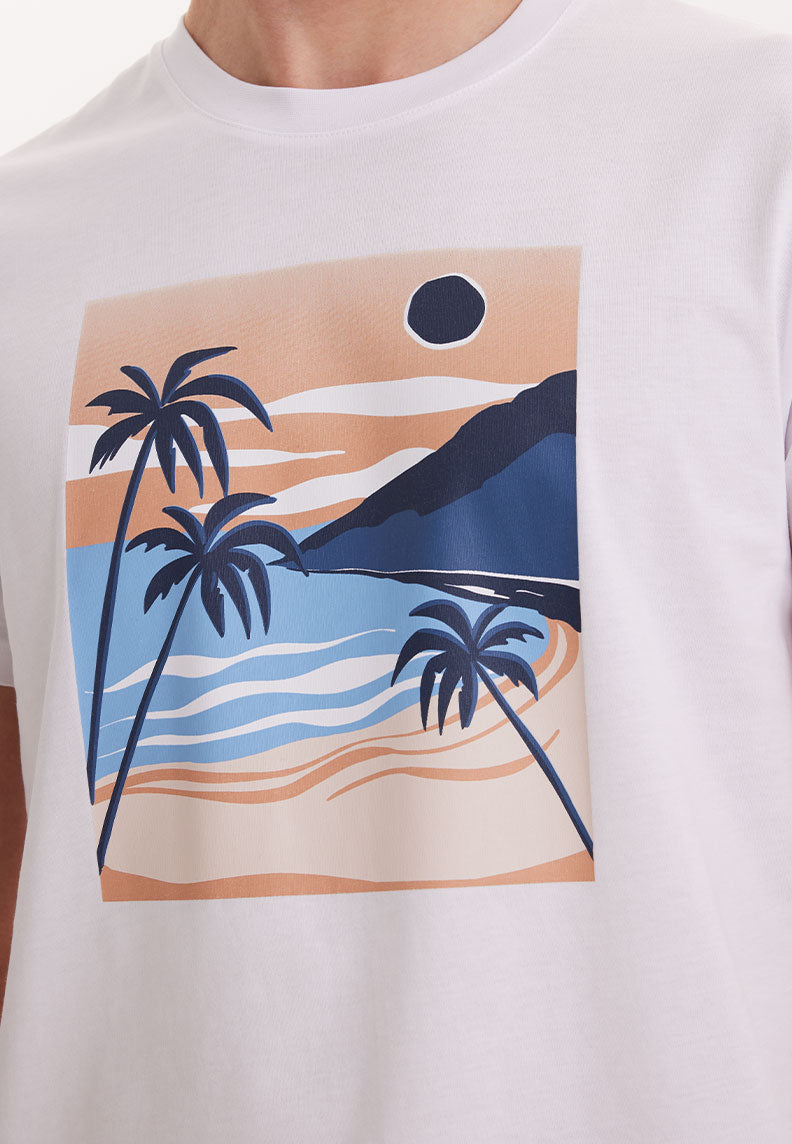 WMVIEW PALM TEE in White