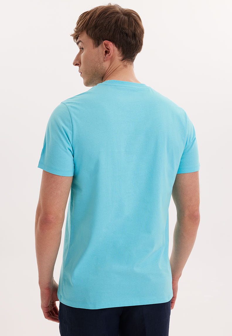 WMVIEW BOAT TEE in Blue Curacao
