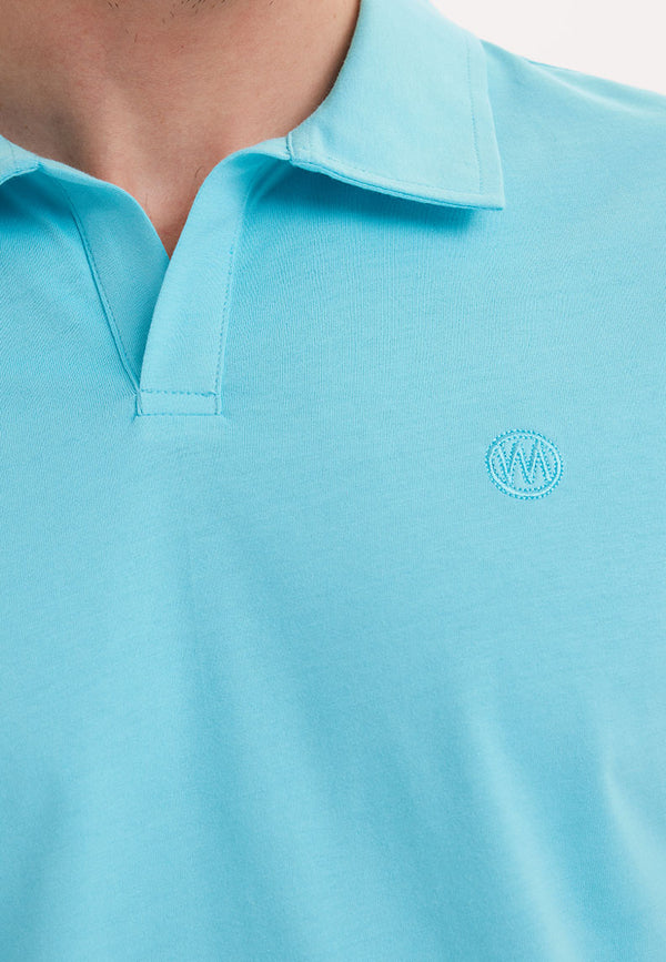 VITAL POLO TEE in Blue Curacao