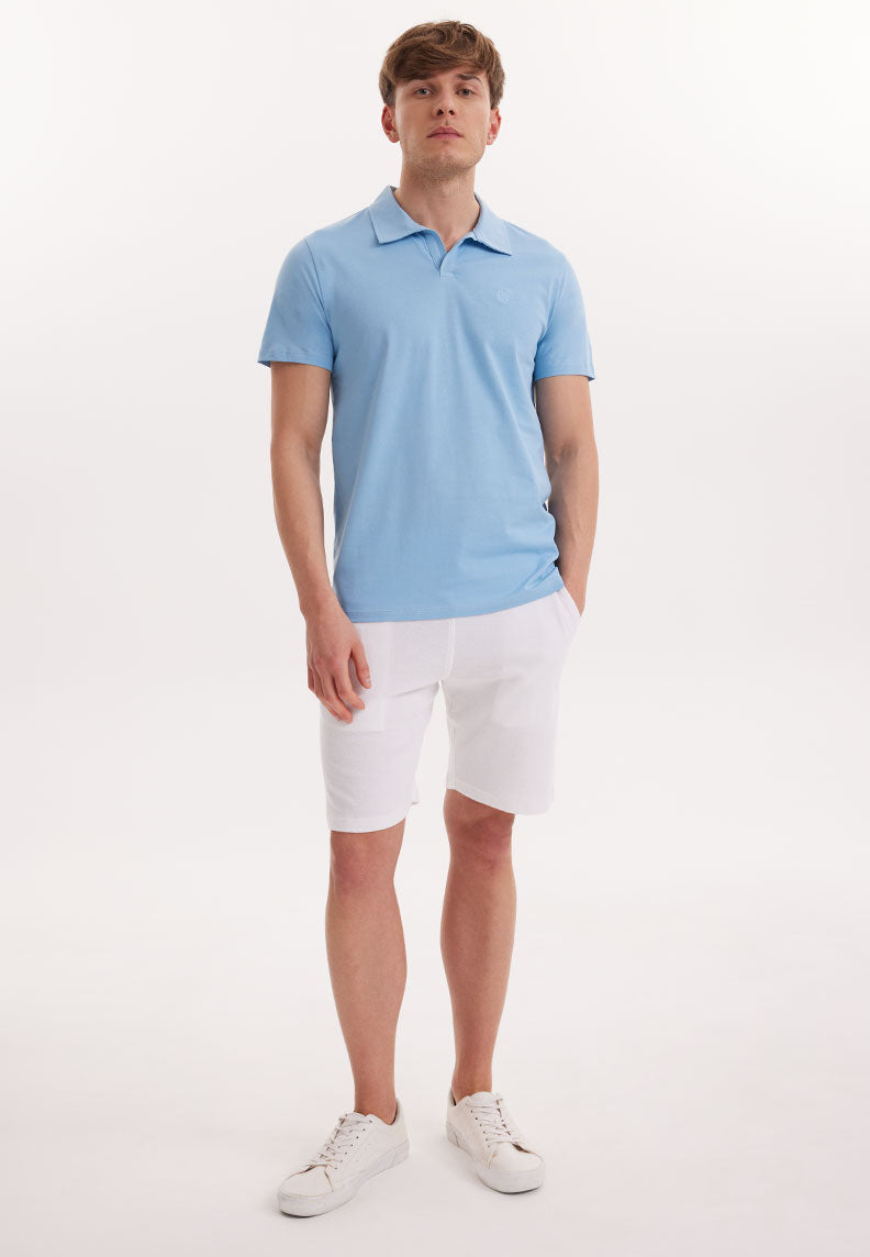 VITAL POLO TEE in Blissful Blue