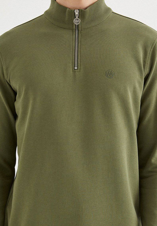 CORE HALF ZIP SWEAT in Capulet Olive