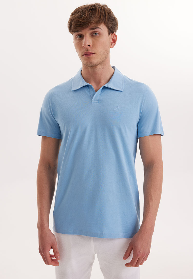 VITAL POLO TEE in Blissful Blue