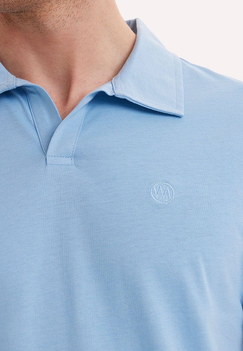 VITAL POLO TEE in Blissful Blue