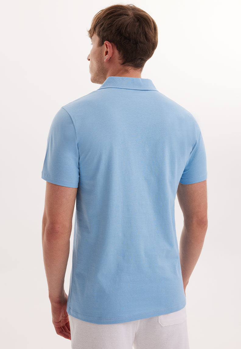 VITAL POLO TEE in Blissful Blue