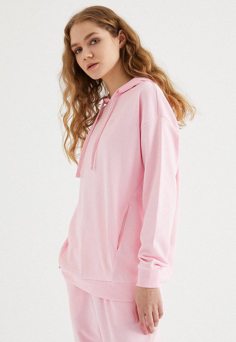 ENJOY OVERSIZE HOODIE w/POCKET in Rose Shadow