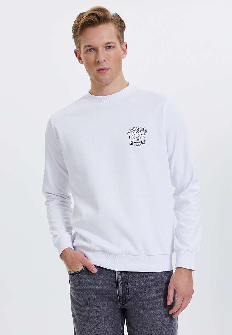 WMLINE CALL SWEAT in White