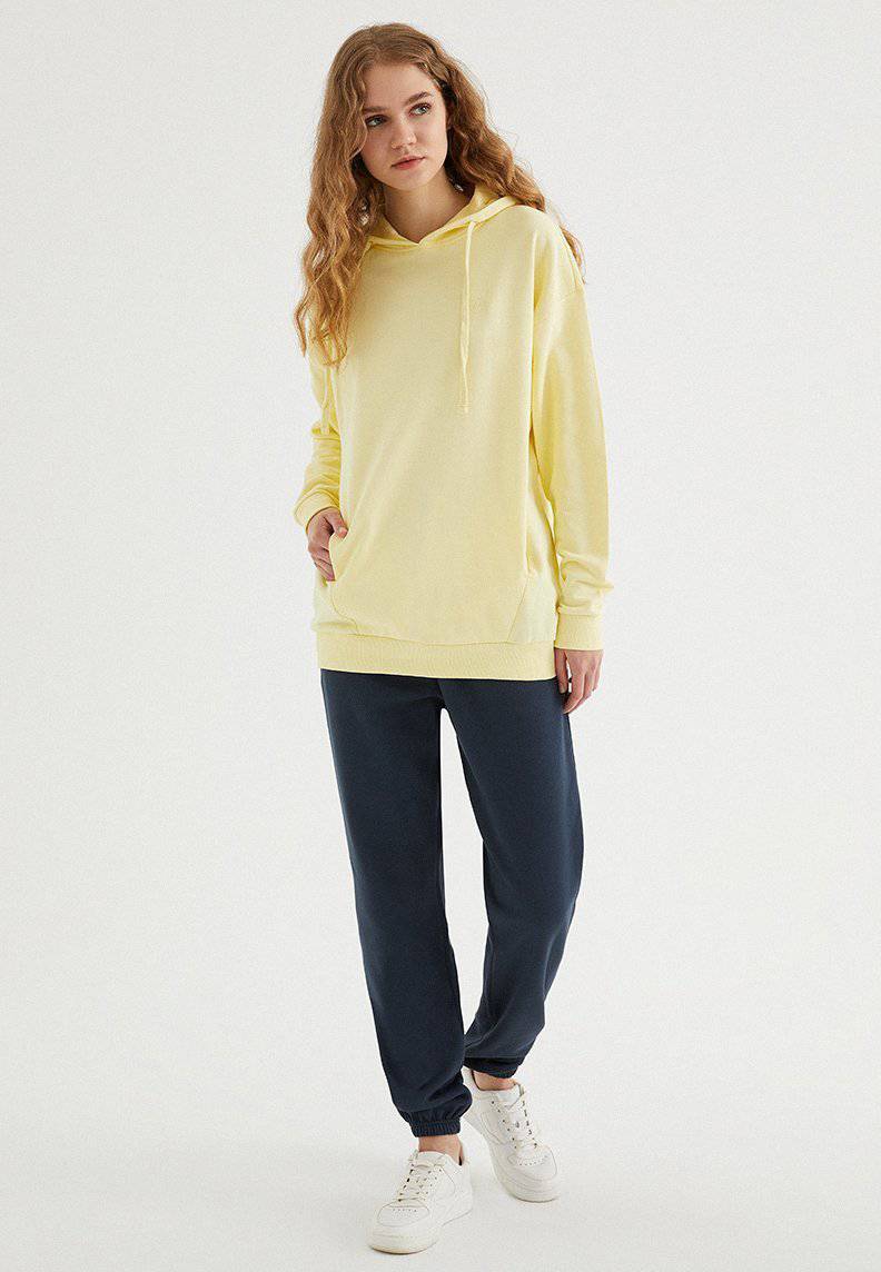 ENJOY OVERSIZE HOODIE w/POCKET in French Vanilla