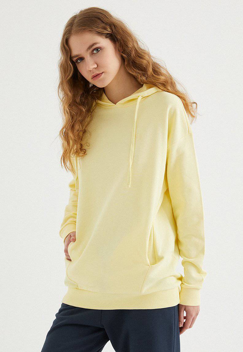 ENJOY OVERSIZE HOODIE w/POCKET in French Vanilla