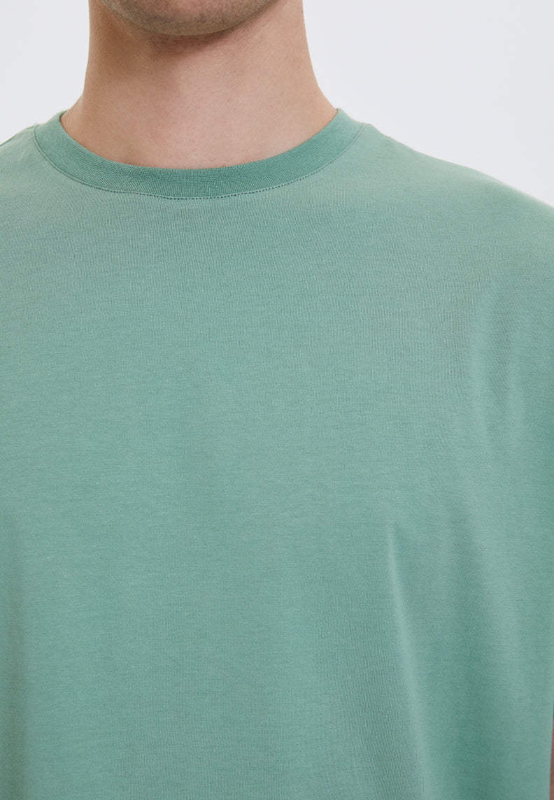 ESSENTIALS OVERSIZED TEE in Hedge Green