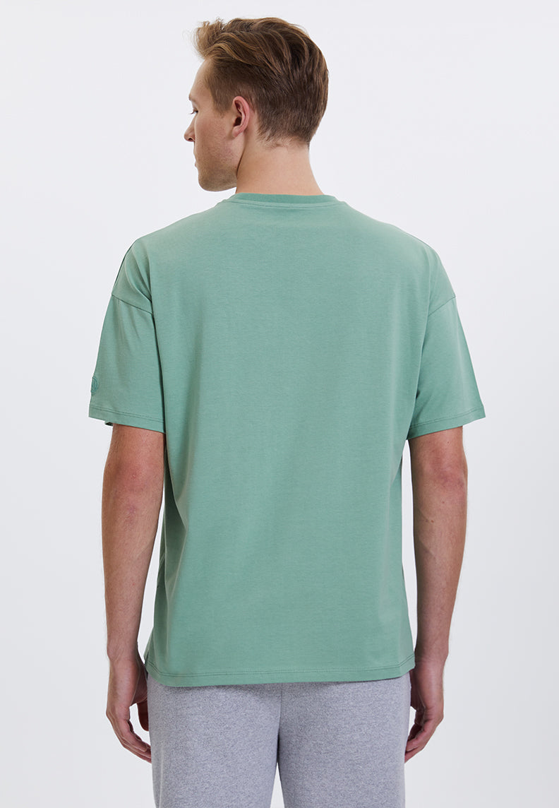 ESSENTIALS OVERSIZED TEE in Hedge Green