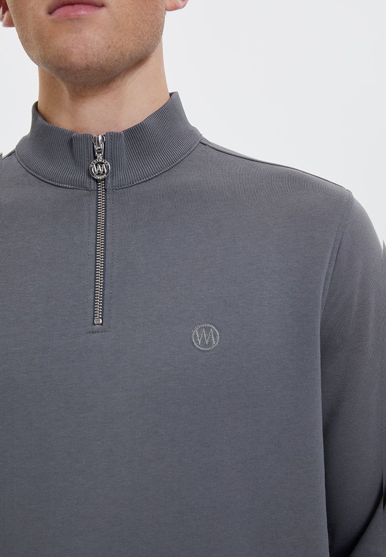 CORE HALF ZIP SWEAT in Quiet Shade