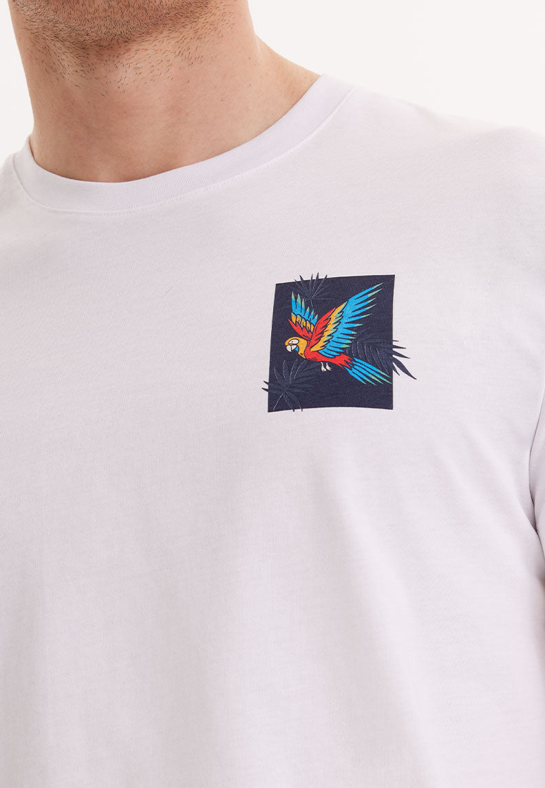 WMCHEST PARROT TEE in White