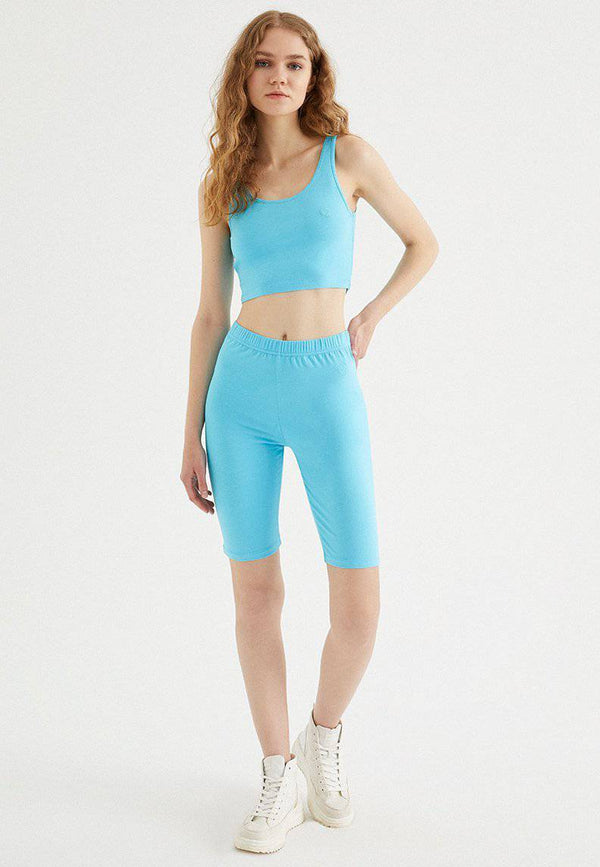 TOUCH BUSTIER SET in River Blue