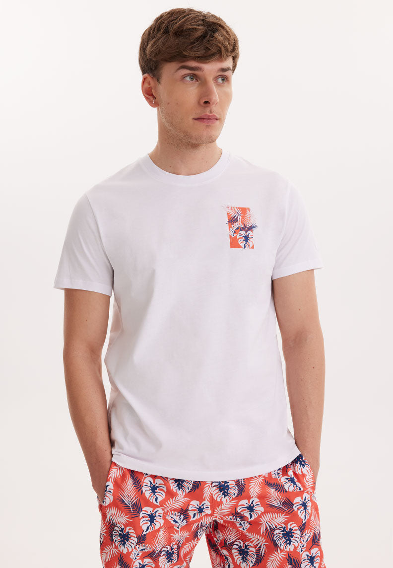 WMCHEST PALM TEE in White