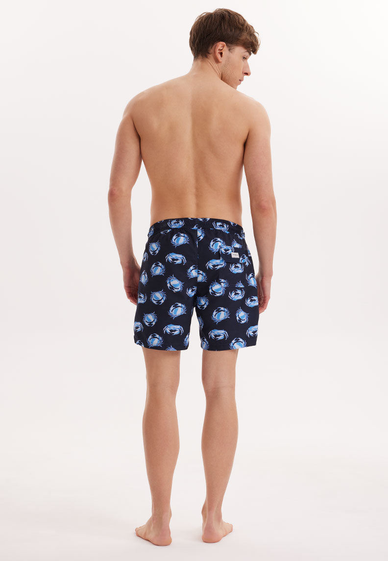 CRAB ICON SWIM SHORTS in Navy AOP