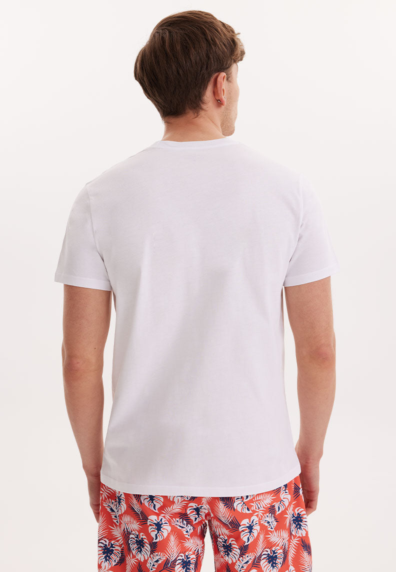 WMCHEST PALM TEE in White
