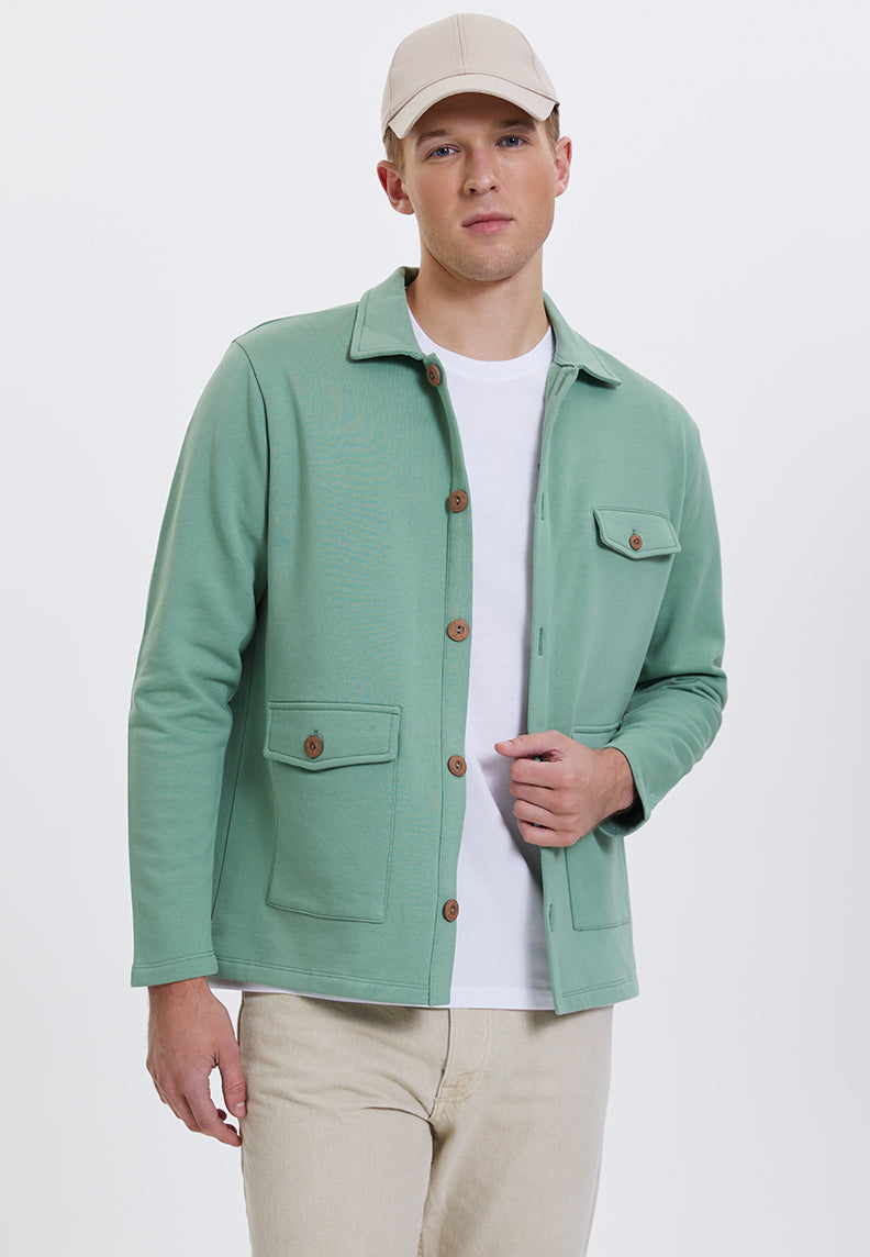 CORE OVERSHIRT in Hedge Green