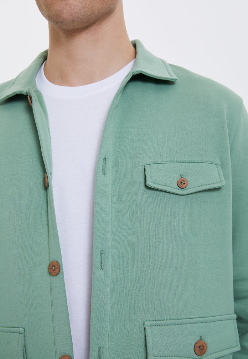 CORE OVERSHIRT in Hedge Green