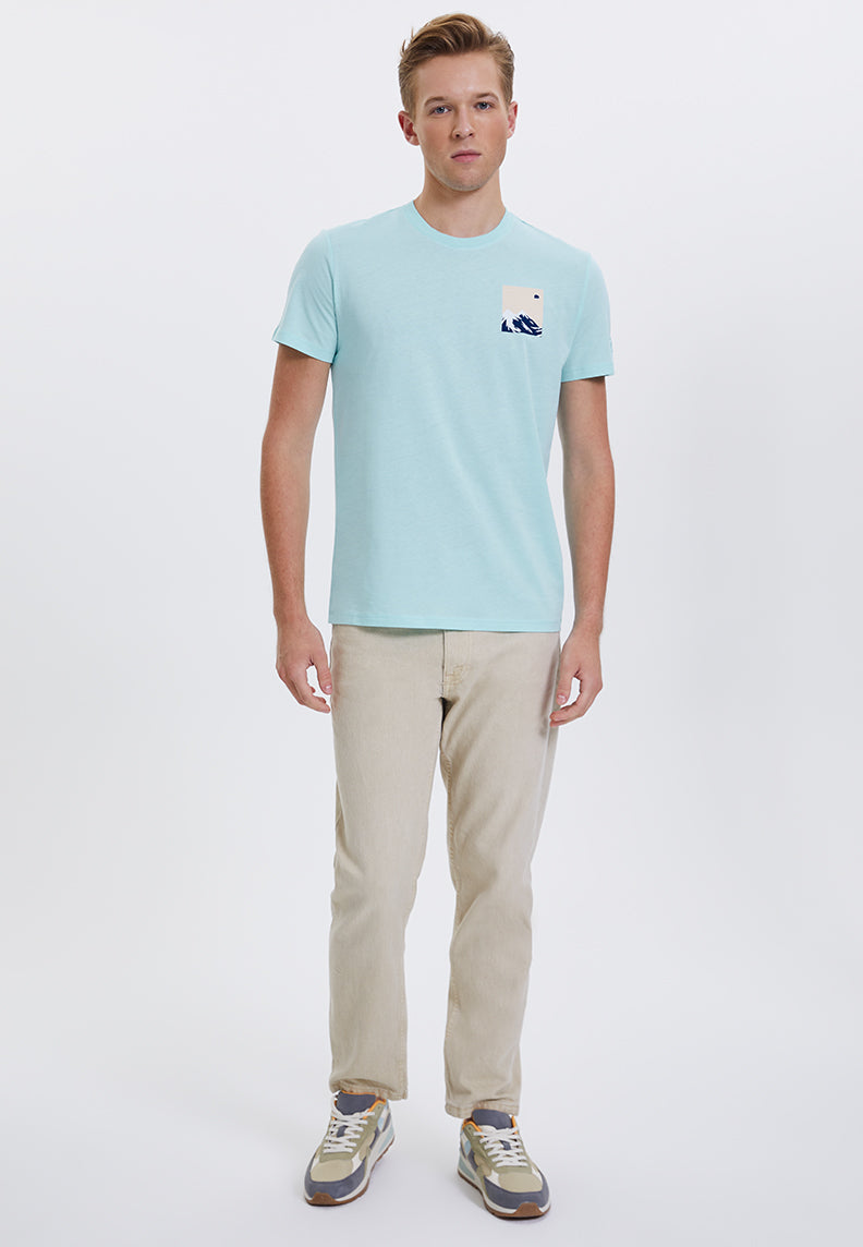 WMWINTER MOON TEE in Waterspout