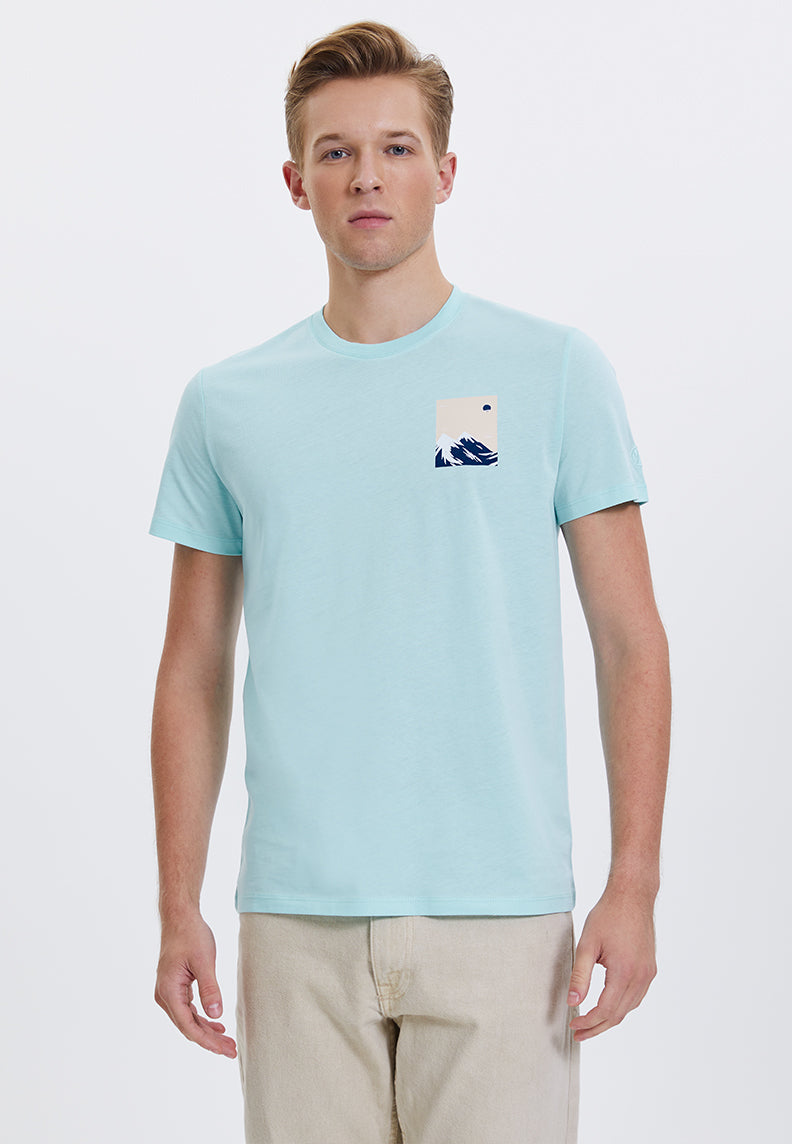 WMWINTER MOON TEE in Waterspout