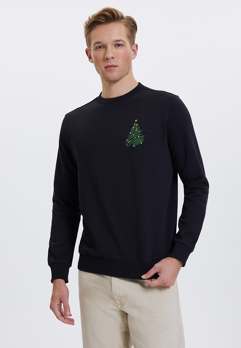 WMXMAS TREE SWEAT in Black