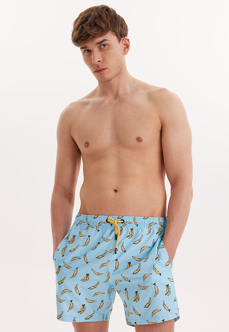 BANANA SWIM SHORTS in Blue AOP