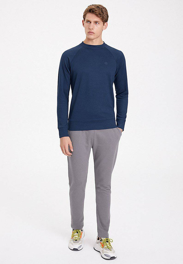 ESSENTIALS REGLAN SLEEVE SWEAT in Dress Blues