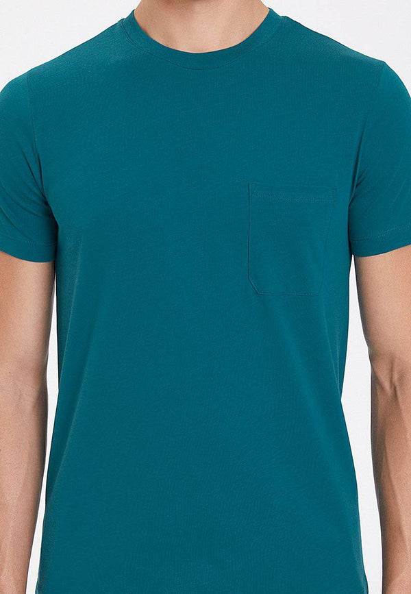 ESSENTIALS TEE W/POCKET in Blue Coral