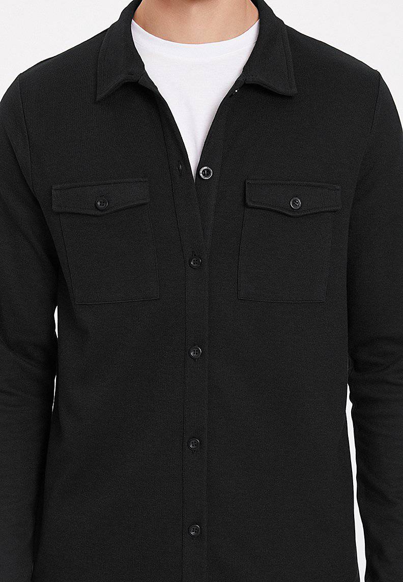 ESSENTIALS OVERSHIRT in Black