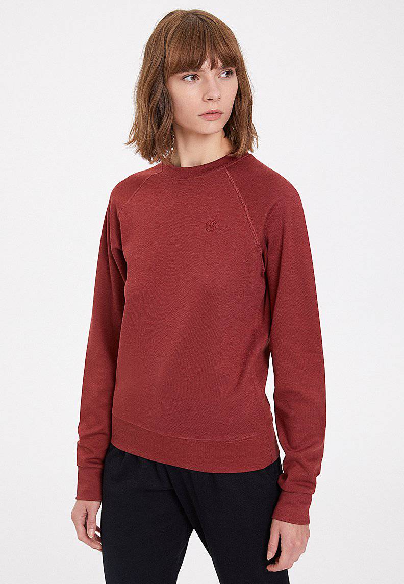 ESSENTIALS REGLAN SLEEVE SWEAT in Spiced Apple