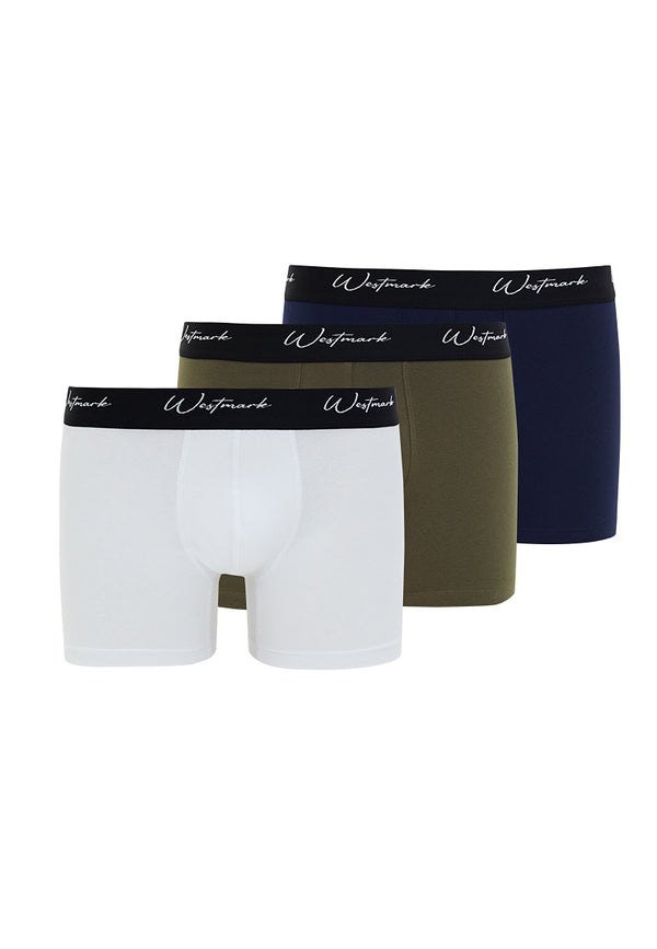 LUCAS TRUNK 3-PACK in Khaki, White, Navy