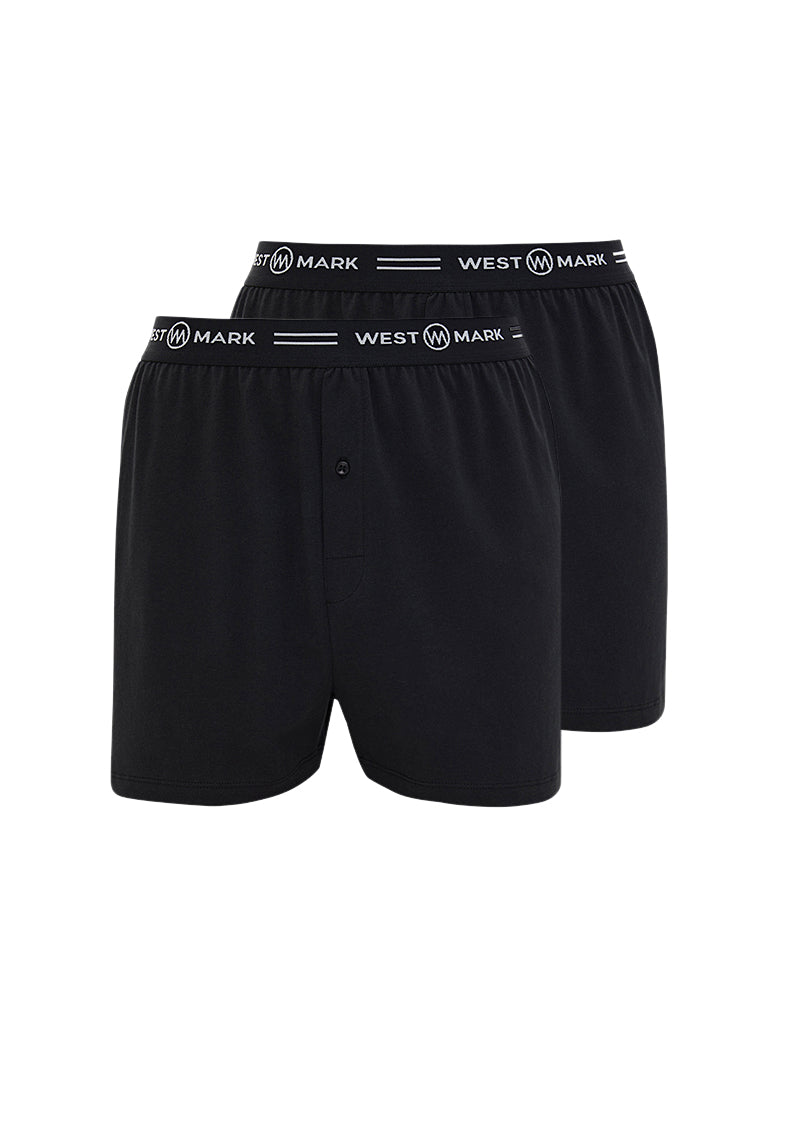 TEDDY BOXER 2-PACK in Black