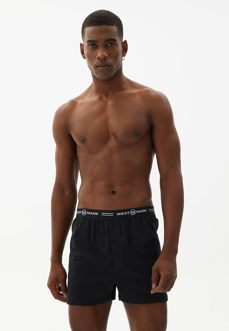 TEDDY BOXER 2-PACK in Black