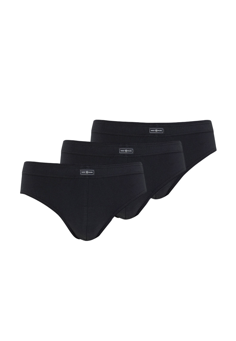 BRUNO BRIEF 3-PACK in Black