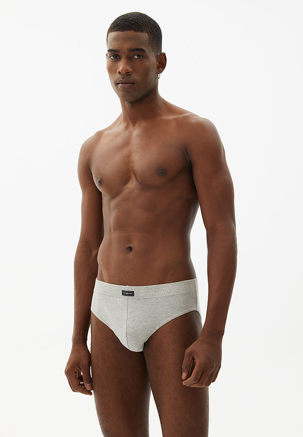 BRUNO BRIEF 3-PACK in Grey Melange