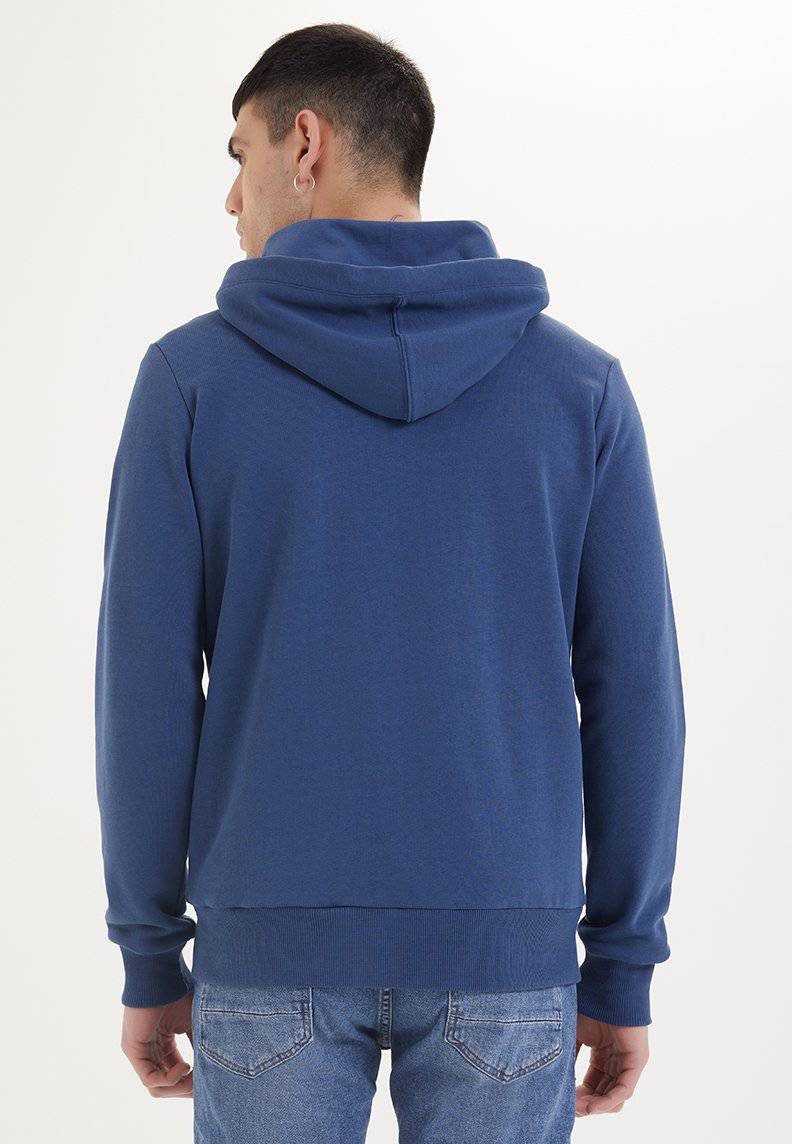 ESSENTIALS ZIP HOODIE in Dark Denim